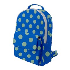 Polka-dots-blue Flap Pocket Backpack (large) by nate14shop