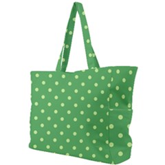 Polka-dots-green Simple Shoulder Bag by nate14shop