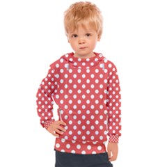 Polka-dots-red Kids  Hooded Pullover by nate14shop