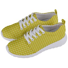 Polka-dots-yellow Men s Lightweight Sports Shoes by nate14shop