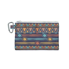 Bohemian-ethnic-seamless-pattern-with-tribal-stripes Canvas Cosmetic Bag (small) by Wegoenart