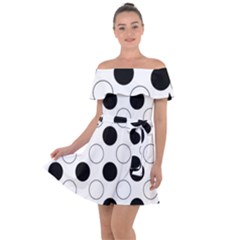 Abstract-polkadot 03 Off Shoulder Velour Dress by nate14shop