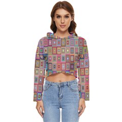 Retro Women s Lightweight Cropped Hoodie by nate14shop