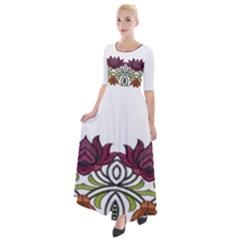Im Fourth Dimension Colour 3 Half Sleeves Maxi Dress by imanmulyana