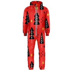 Christmas Tree,snow Star Hooded Jumpsuit (men) by nate14shop