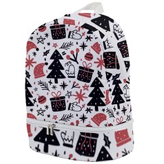 Christmas Tree-background-jawelry Bel,gift Zip Bottom Backpack by nate14shop