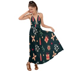 Christmas-birthday Gifts Backless Maxi Beach Dress by nate14shop