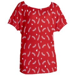 Christmas Pattern,love Red Women s Oversized Tee by nate14shop