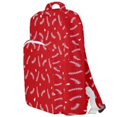 Christmas Pattern,love Red Double Compartment Backpack by nate14shop