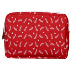 Christmas Pattern,love Red Make Up Pouch (medium) by nate14shop