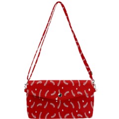 Christmas Pattern,love Red Removable Strap Clutch Bag