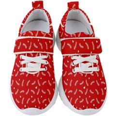 Christmas Pattern,love Red Kids  Velcro Strap Shoes by nate14shop
