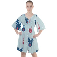 Christmas-jewelry Bell Boho Button Up Dress by nate14shop