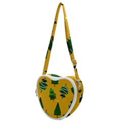 Christmas Tree,yellow Heart Shoulder Bag by nate14shop