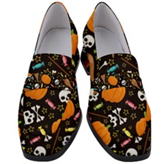 Halloween Pattern 3 Women s Chunky Heel Loafers by designsbymallika