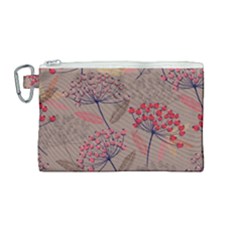 Cherry Love Canvas Cosmetic Bag (medium) by designsbymallika