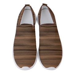 Texture Wood,dark Women s Slip On Sneakers by nate14shop