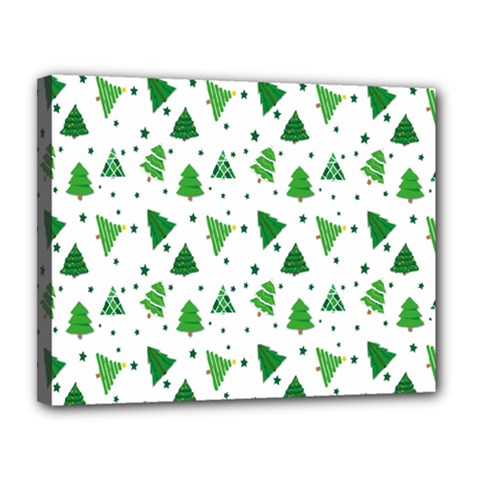 Christmas-trees Canvas 14  X 11  (stretched) by nateshop
