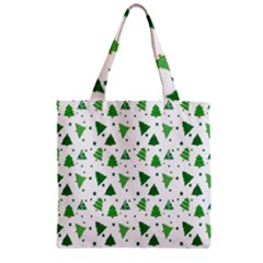 Christmas-trees Zipper Grocery Tote Bag by nateshop