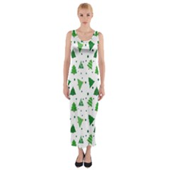 Christmas-trees Fitted Maxi Dress by nateshop