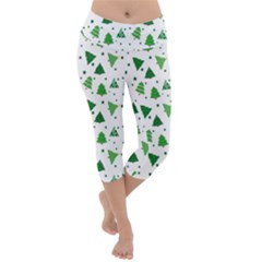 Christmas-trees Lightweight Velour Capri Yoga Leggings by nateshop