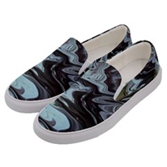 Abstract Painting Black Men s Canvas Slip Ons by nateshop