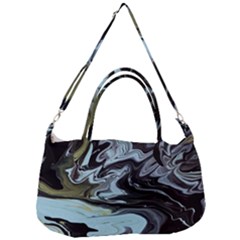 Abstract Painting Black Removal Strap Handbag by nateshop