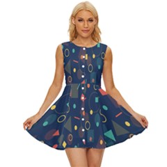 Geometris Sleeveless Button Up Dress by nateshop
