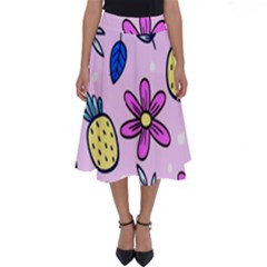 Flowers Purple Perfect Length Midi Skirt by nateshop