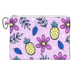 Flowers Purple Canvas Cosmetic Bag (xl) by nateshop