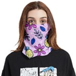 Flowers purple Face Covering Bandana (Two Sides)