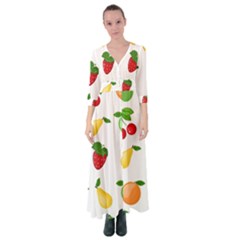 Fruits Button Up Maxi Dress by nateshop