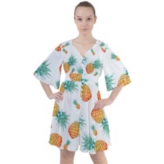 Pineapple Boho Button Up Dress
