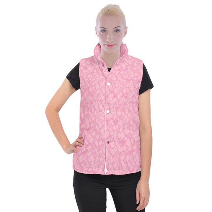 Pink Women s Button Up Vest