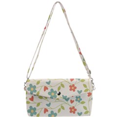  Background Colorful Floral Flowers Removable Strap Clutch Bag