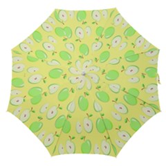 Apple Pattern Green Yellow Straight Umbrellas by artworkshop