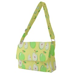 Apple Pattern Green Yellow Full Print Messenger Bag (s) by artworkshop