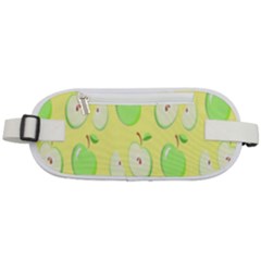 Apple Pattern Green Yellow Rounded Waist Pouch by artworkshop
