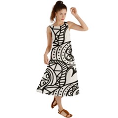 Seamless-pattern Love Karakter Summer Maxi Dress by nateshop