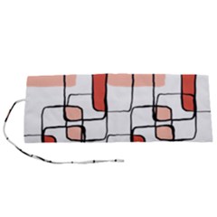 Abstract Seamless Pattern Art Roll Up Canvas Pencil Holder (s)