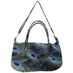 Plumage Peacock Feather Colorful Removal Strap Handbag by Sapixe