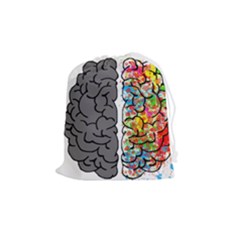 Brain Mind Psychology Idea Hearts Drawstring Pouch (medium) by Sapixe