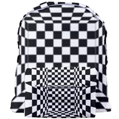 Black And White Chess Checkered Spatial 3d Giant Full Print Backpack by Sapixe