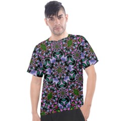 Tropical Blooming Forest With Decorative Flowers Mandala Men s Sport Top by pepitasart