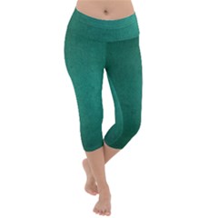 Background-green Lightweight Velour Capri Yoga Leggings by nateshop