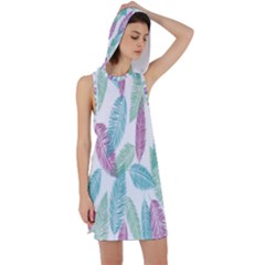 Feathers Racer Back Hoodie Dress by nateshop