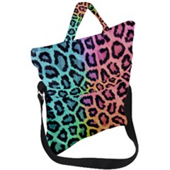 Paper-ranbow-tiger Fold Over Handle Tote Bag