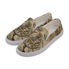Map Compass Nautical Vintage Women s Canvas Slip Ons by Sapixe
