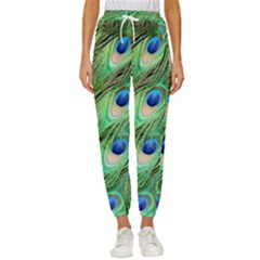 Peacock-green Cropped Drawstring Pants by nateshop