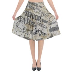 Graduation Flared Midi Skirt by nateshop